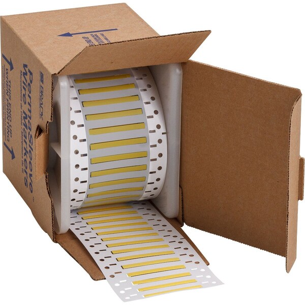 PermaSleeve Wire Marker Polyolefin 0.182 in H x 1 in W YL Roll of 5000 Each